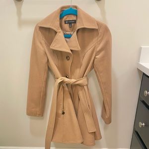 Beige Wool Trench Coat - Size XS